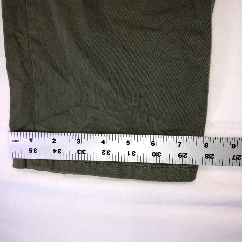 Banana Republic Mens Slim Fit Pants 34x30 Olive Green 5-Pocket Twill Chinos